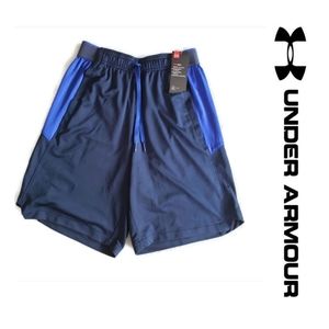 Under Armour cool tech Mens size small blue basketball shorts with pockets NWT